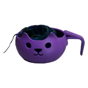 Yarn Bowl (cat with handle to hang on chair